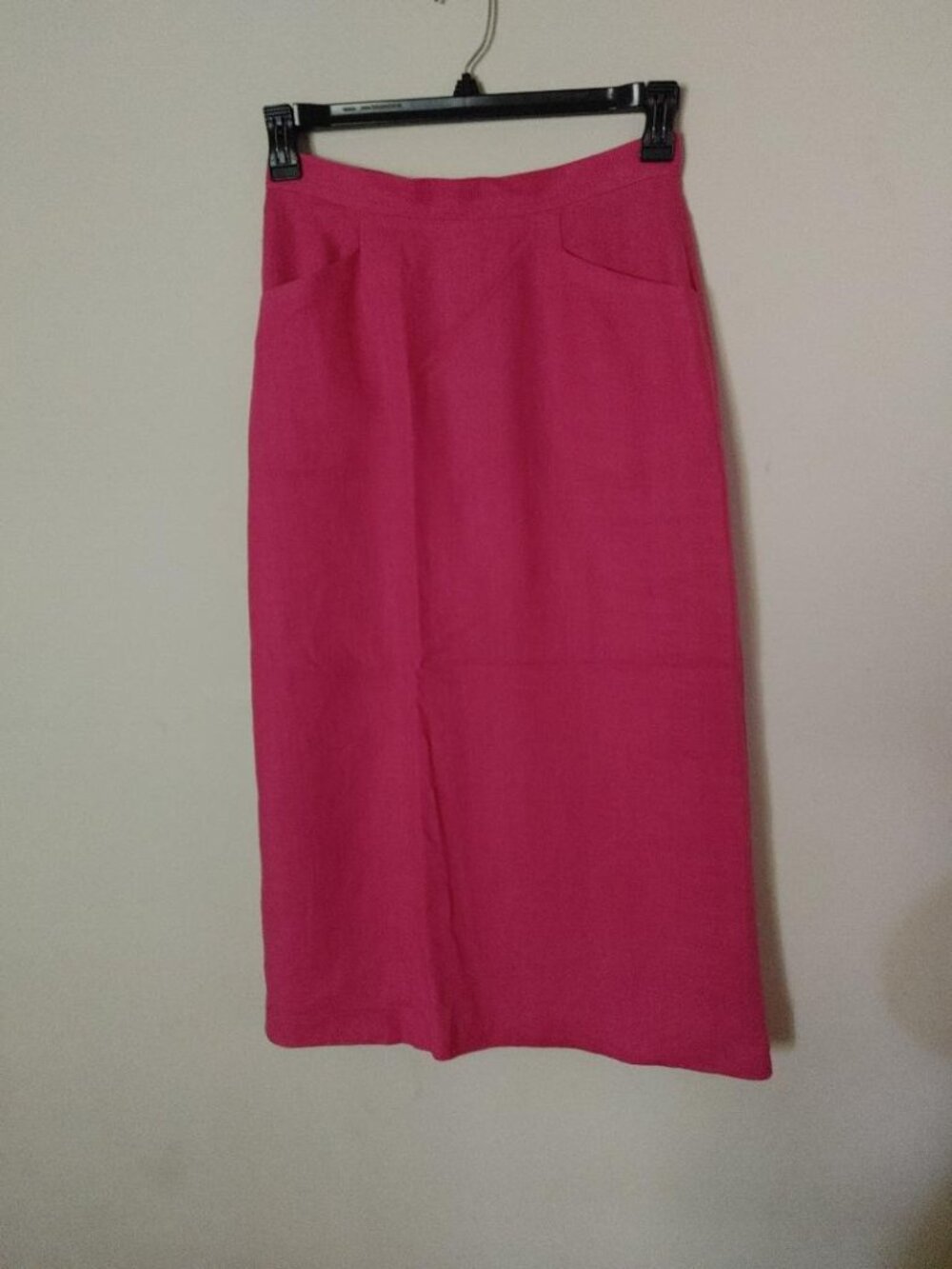 Vintage Samantha Scott Lined Size 10 Pink 100% Linen Skirt